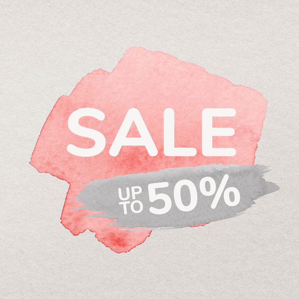 Sale Instagram post template, editable pastel badge