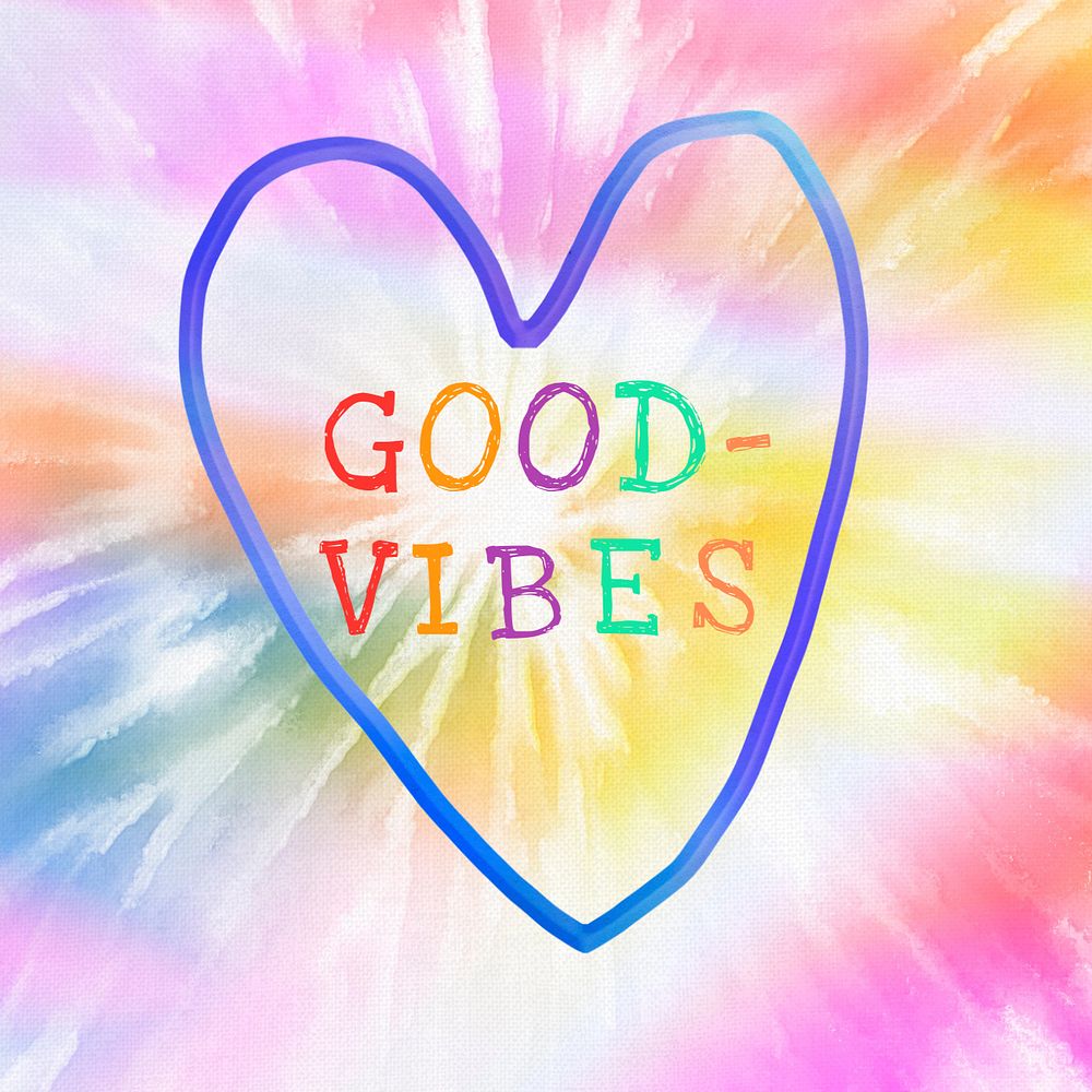 Good vibes Instagram post template, boho design, editable text