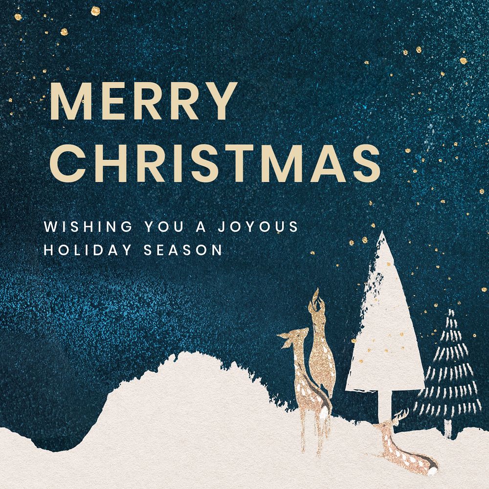 Christmas greeting Instagram post template, editable design