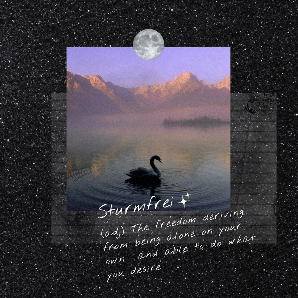 Swan aesthetic Instagram post template, editable design