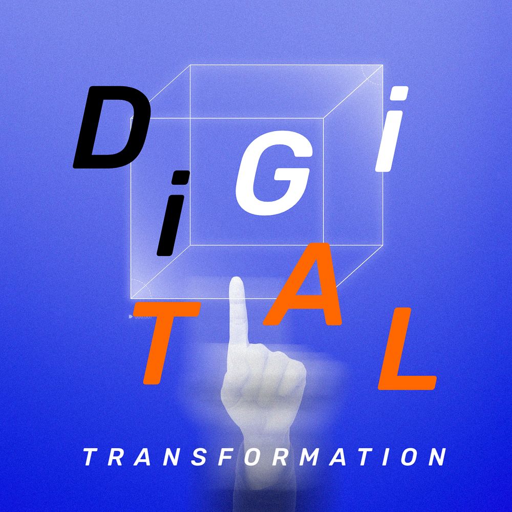 Digital transformation Instagram post template, editable smart technology