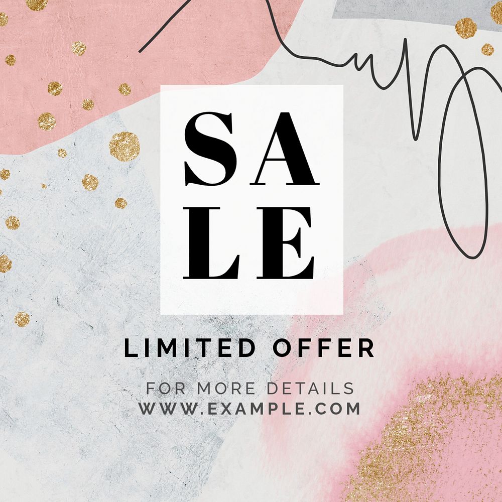 Aesthetic sale Instagram ad template, editable design