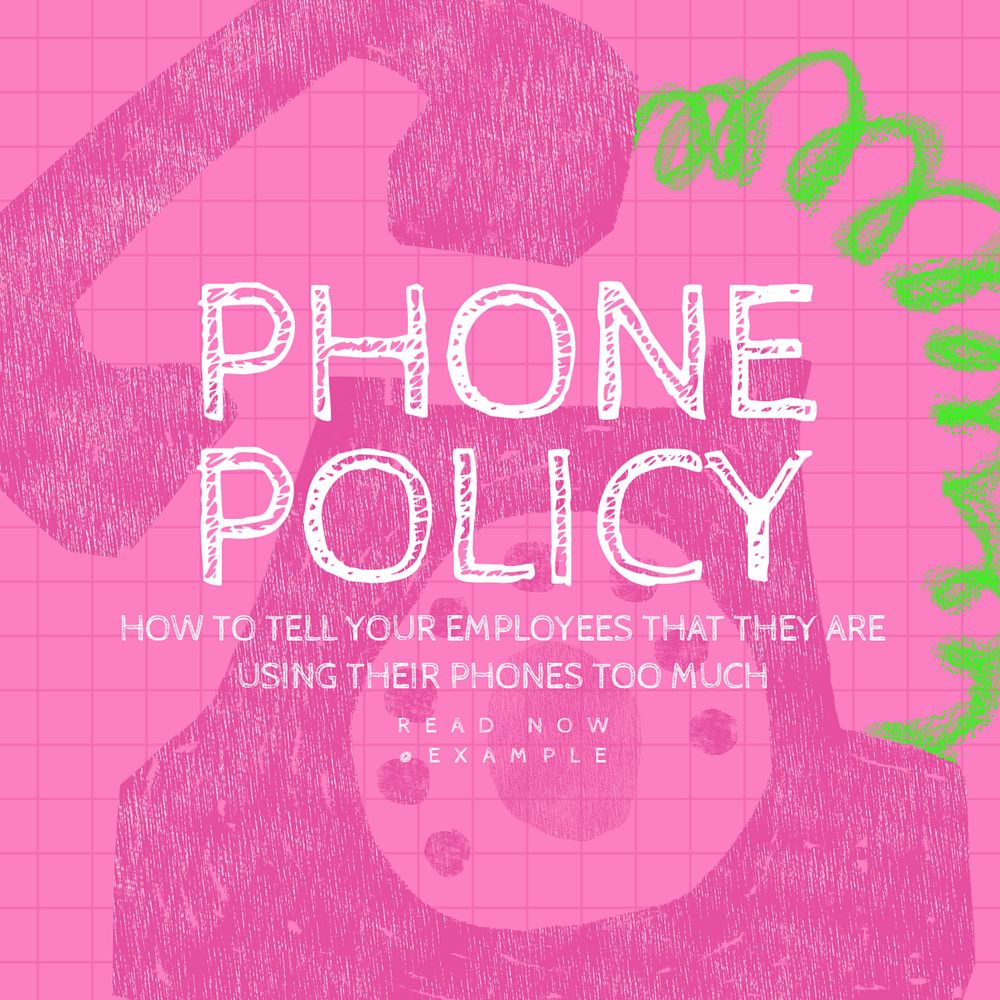 Phone policy Instagram post template, editable design