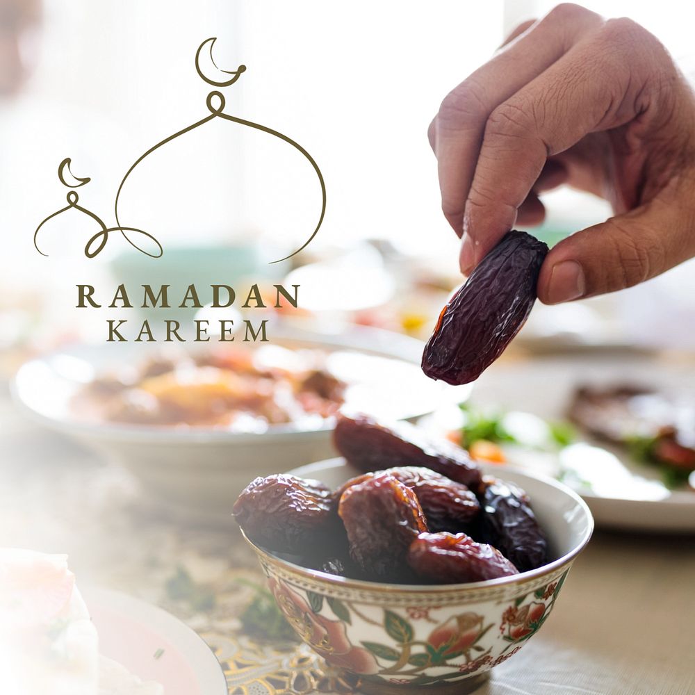 Ramadan Instagram post template, editable design