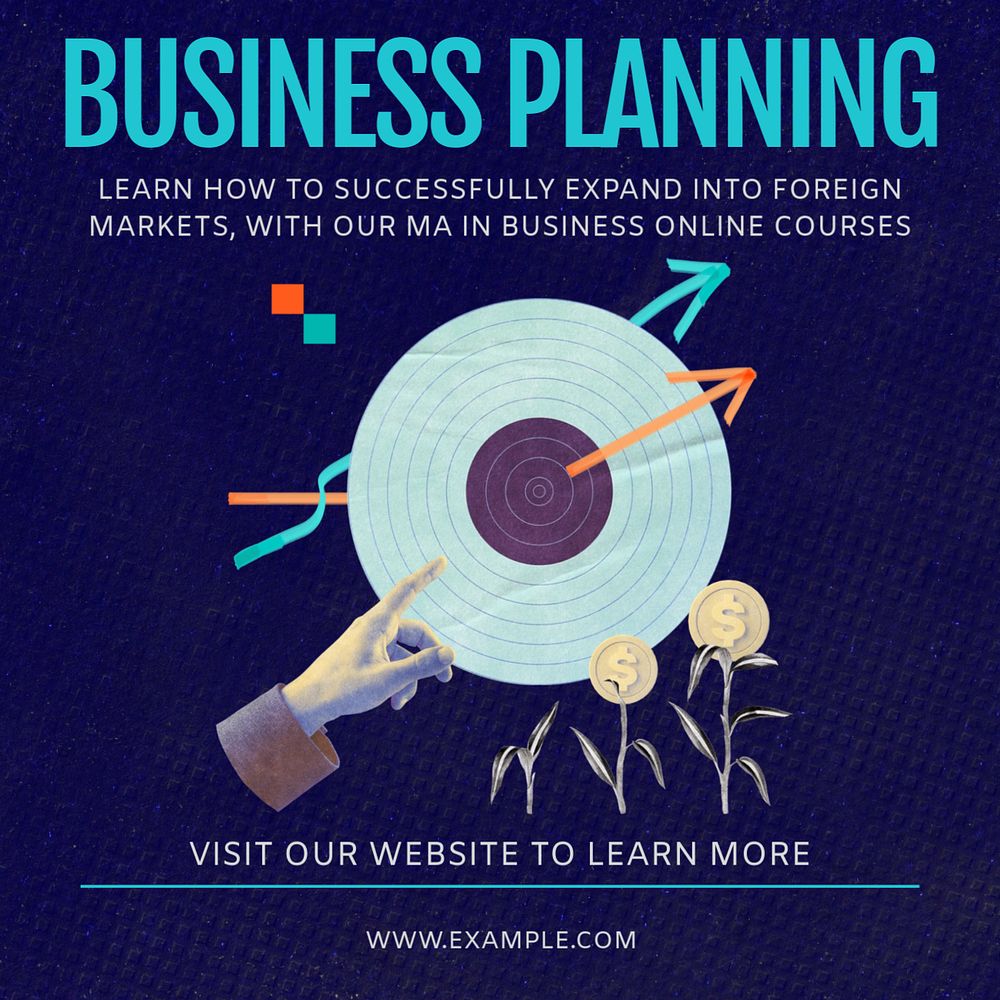 Business planning Instagram post template, editable social media ad