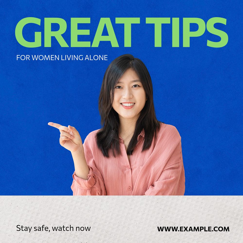 Great tips Instagram post template, editable social media ad