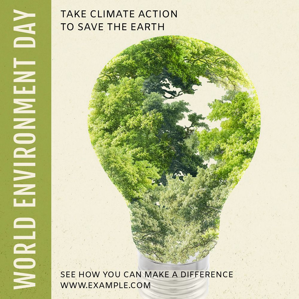 World environment day Instagram post template, editable social media ad