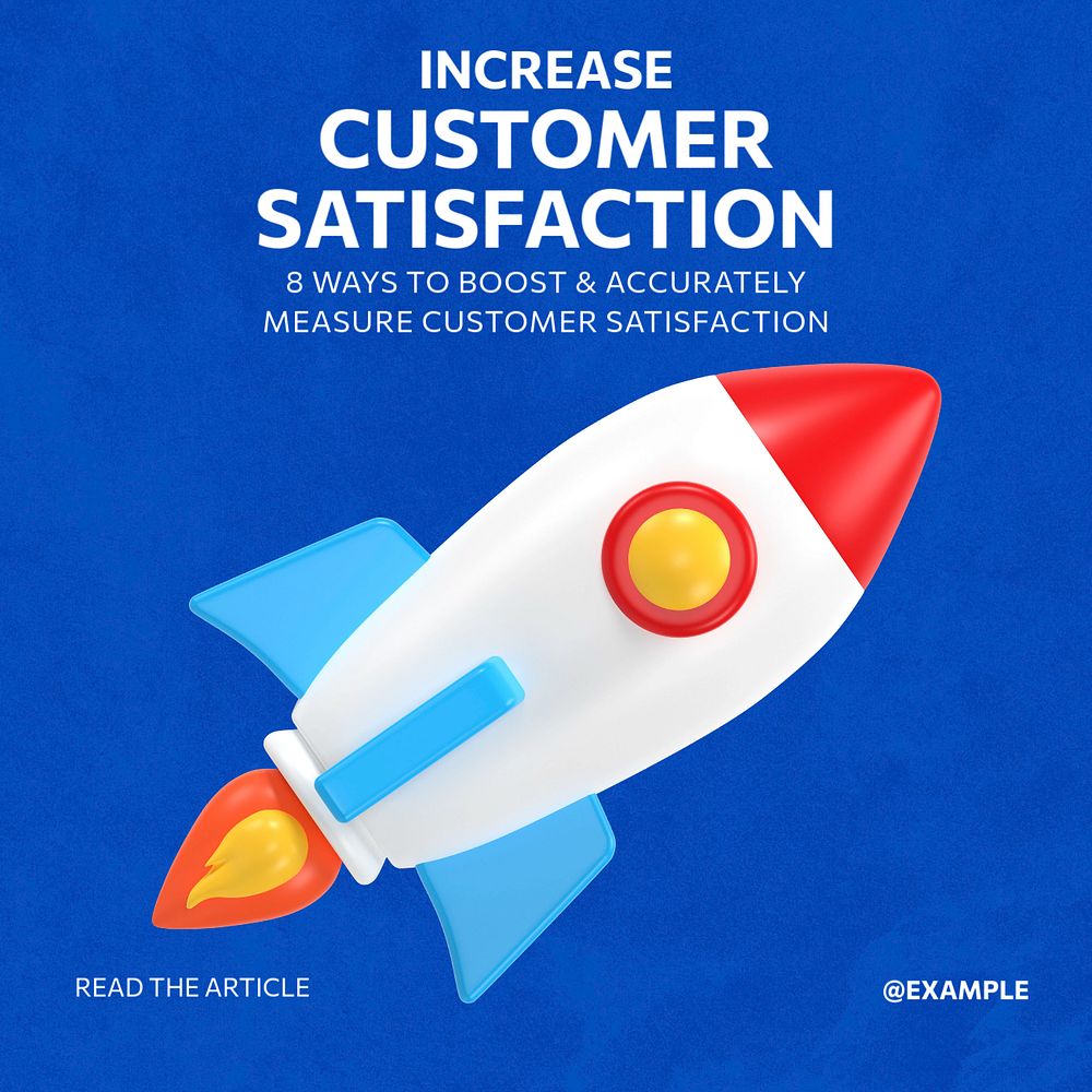 Customer satisfaction article Instagram post template, editable social media ad