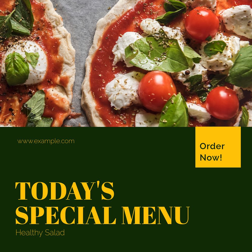 Special menu Instagram post template, editable social media ad