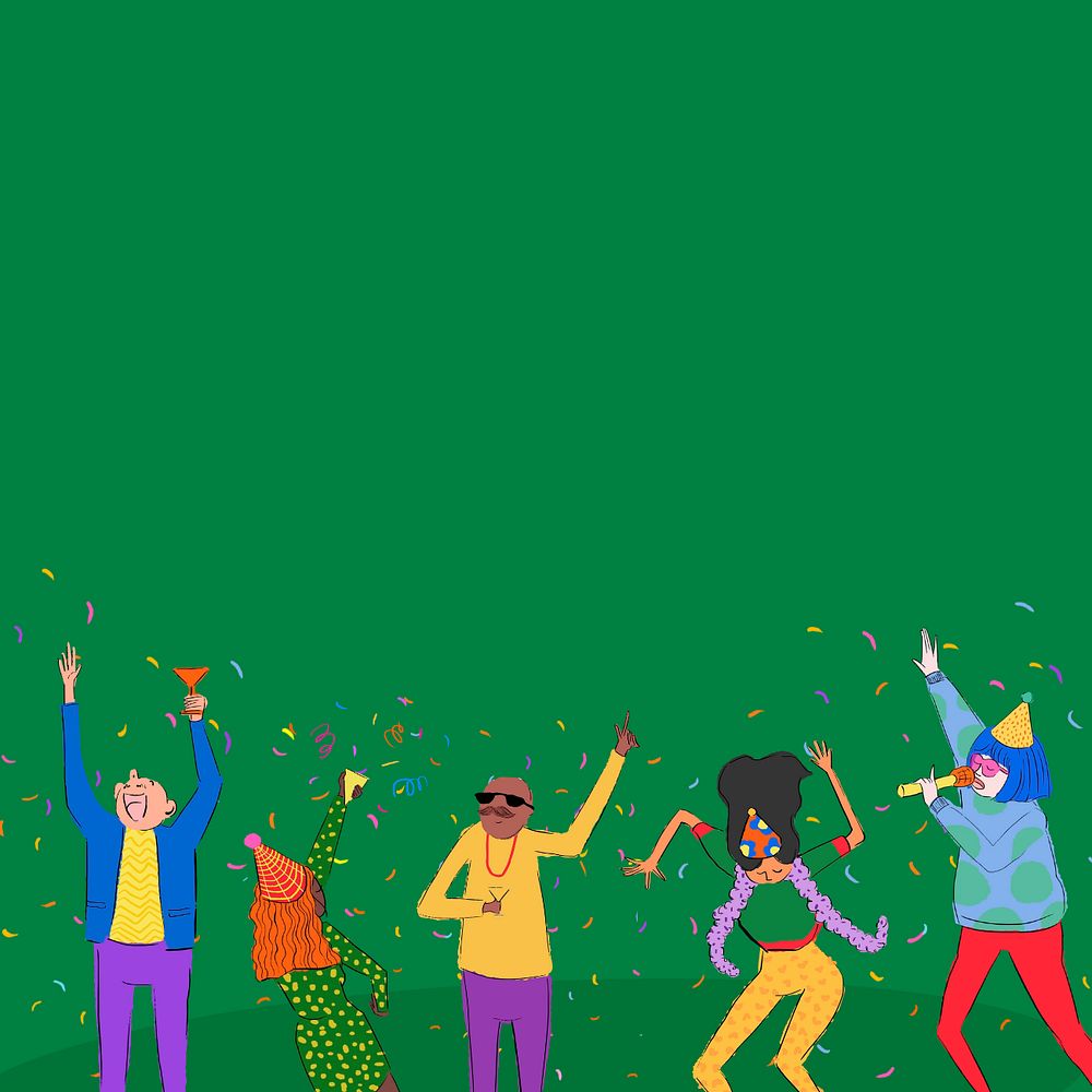 Nightclub party, green background, editable design