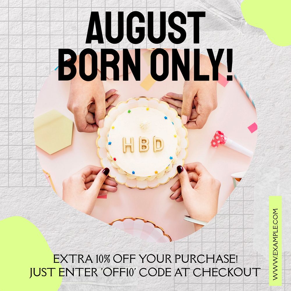 Birthday sale Instagram ad template, editable design