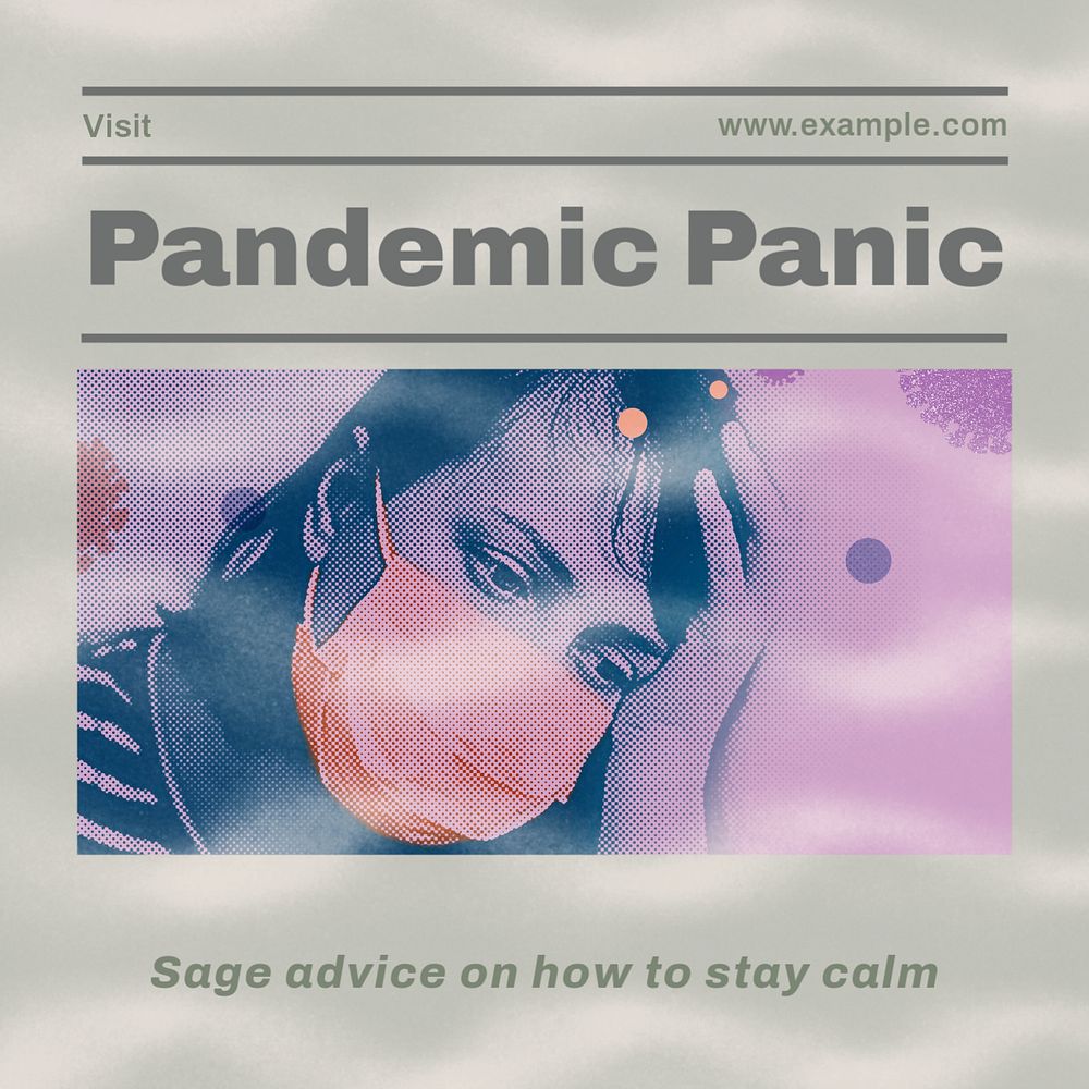 Pandemic Instagram post template, editable design