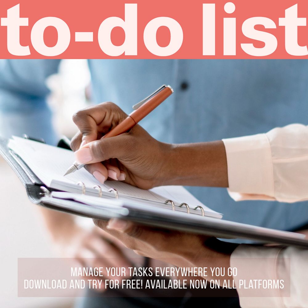 To-do list app Instagram post template, editable design