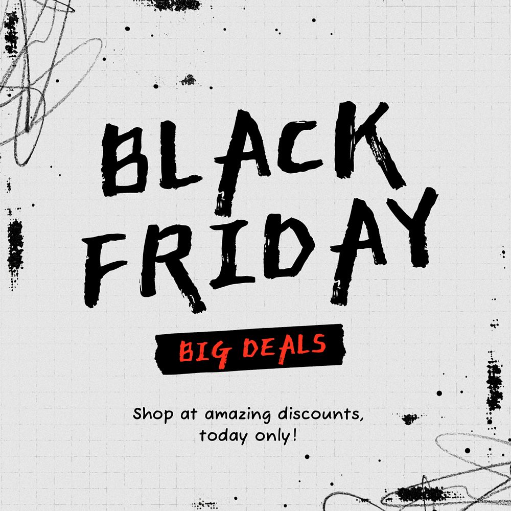 Black Friday template for Instagram post Instagram post template, editable text