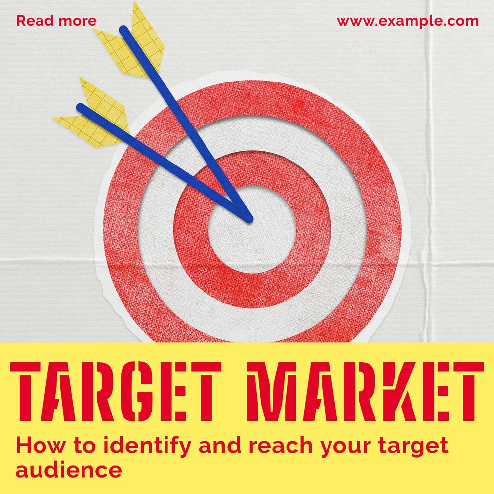 Target market Instagram post template, editable design