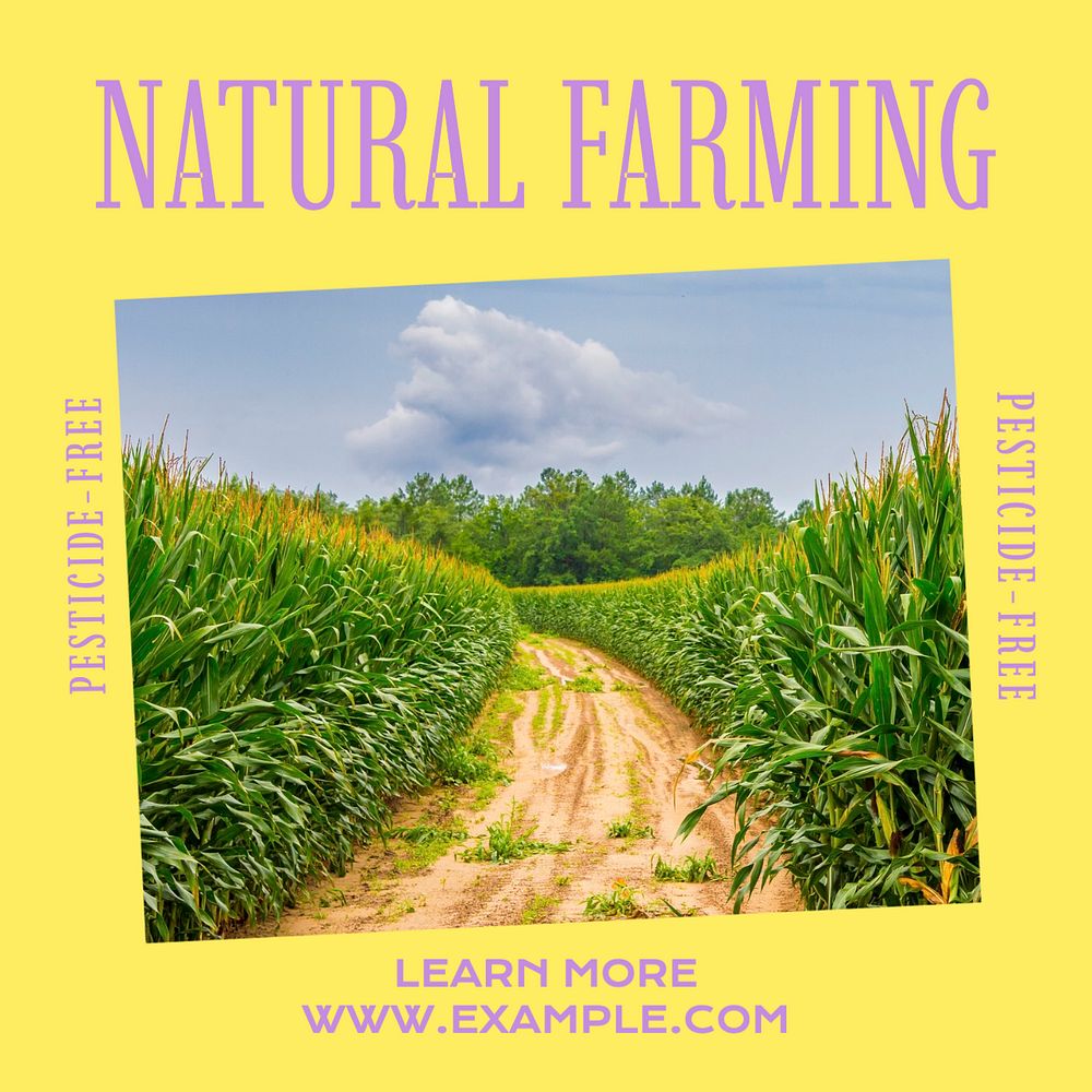 Organic farming template for social media post