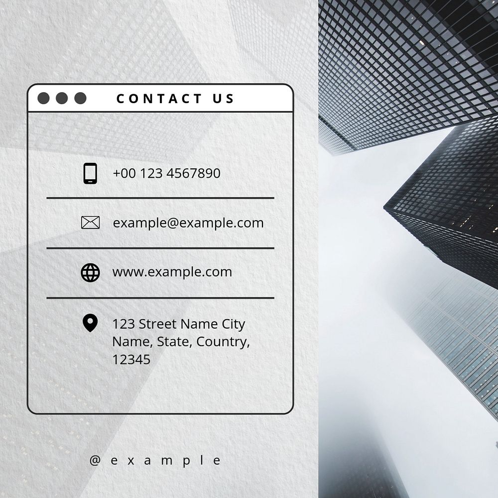 Contact us Instagram post template, editable design