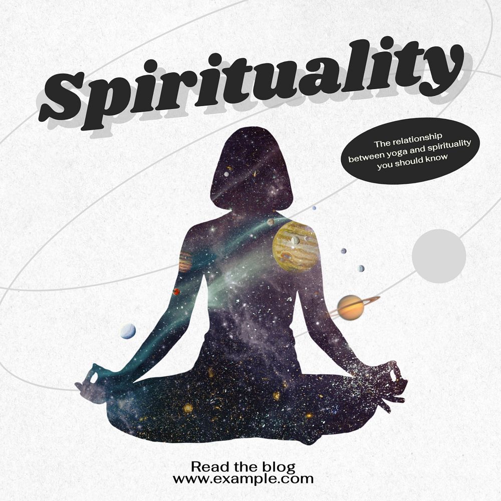 Spirituality Instagram post template, editable text