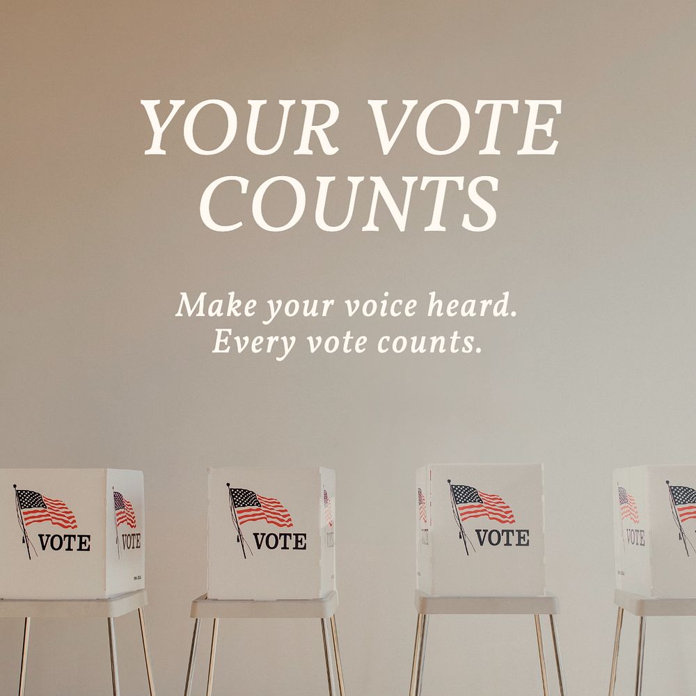 Voting Instagram post template, editable text