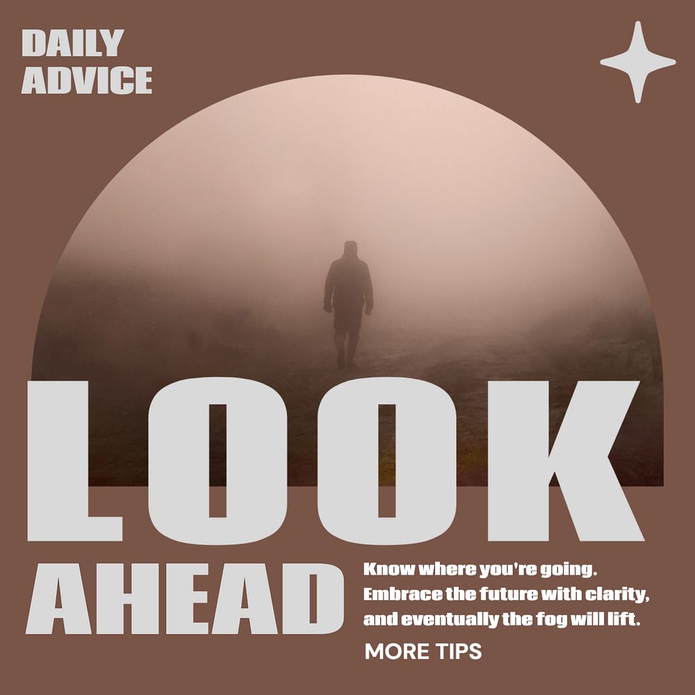 Look ahead Instagram post template, editable design