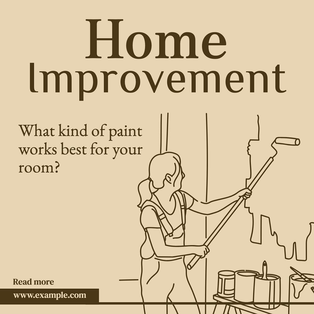 Home improvement Instagram post template, editable text