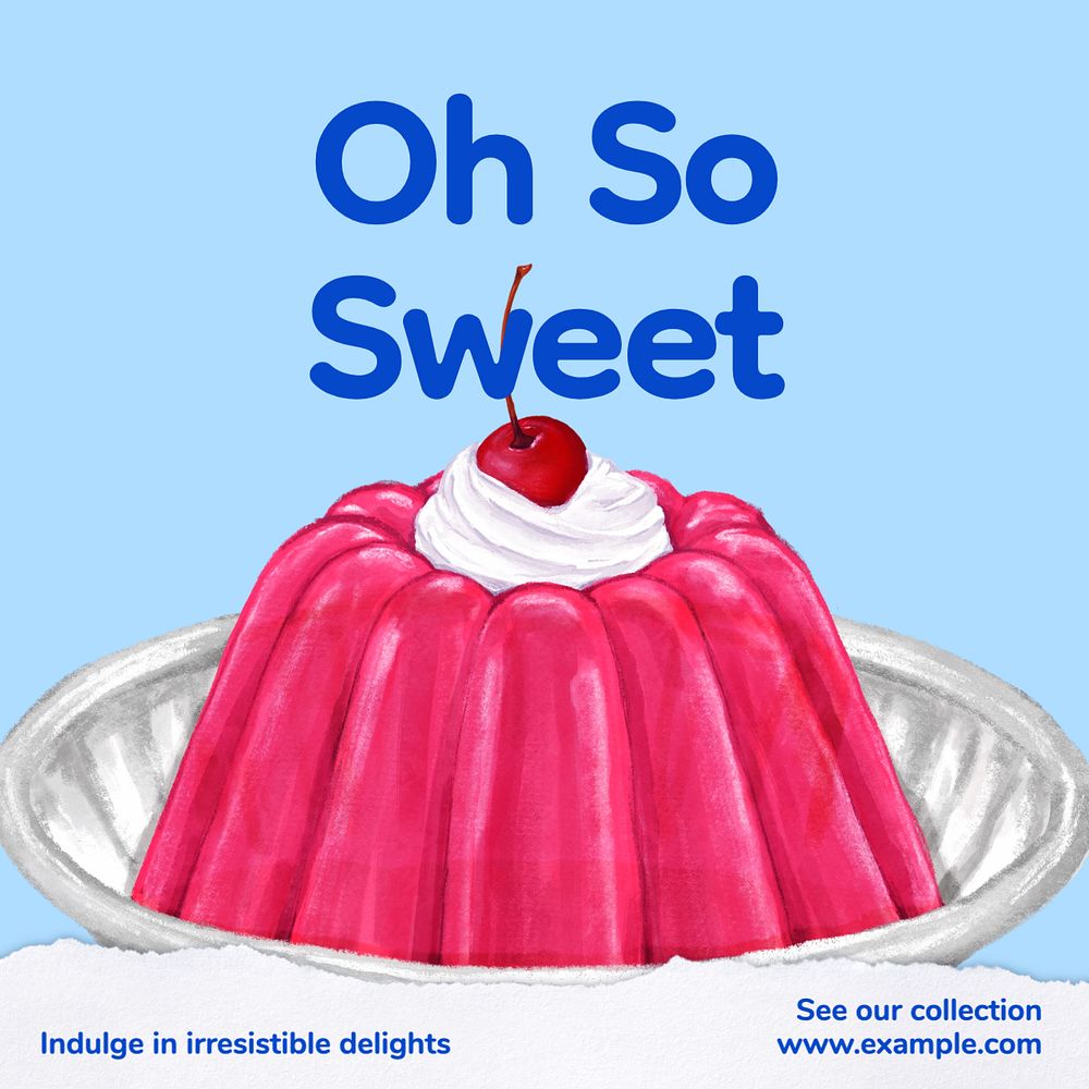 Sweets  Instagram post template, editable text