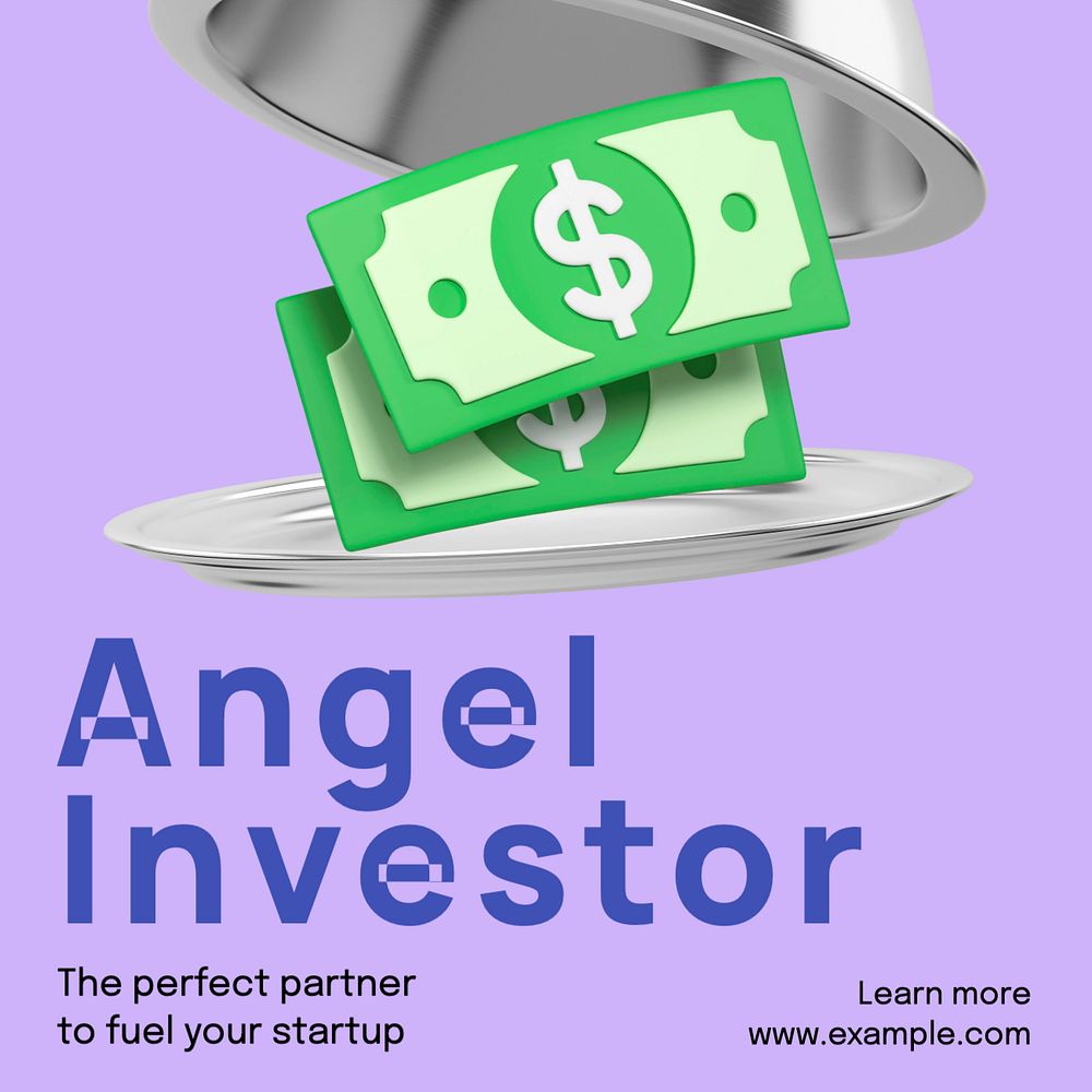 Angel investor Instagram post template, editable text