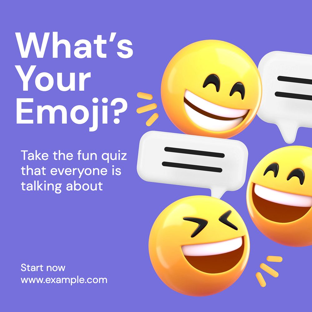 What's your emoji? Instagram post template, editable text