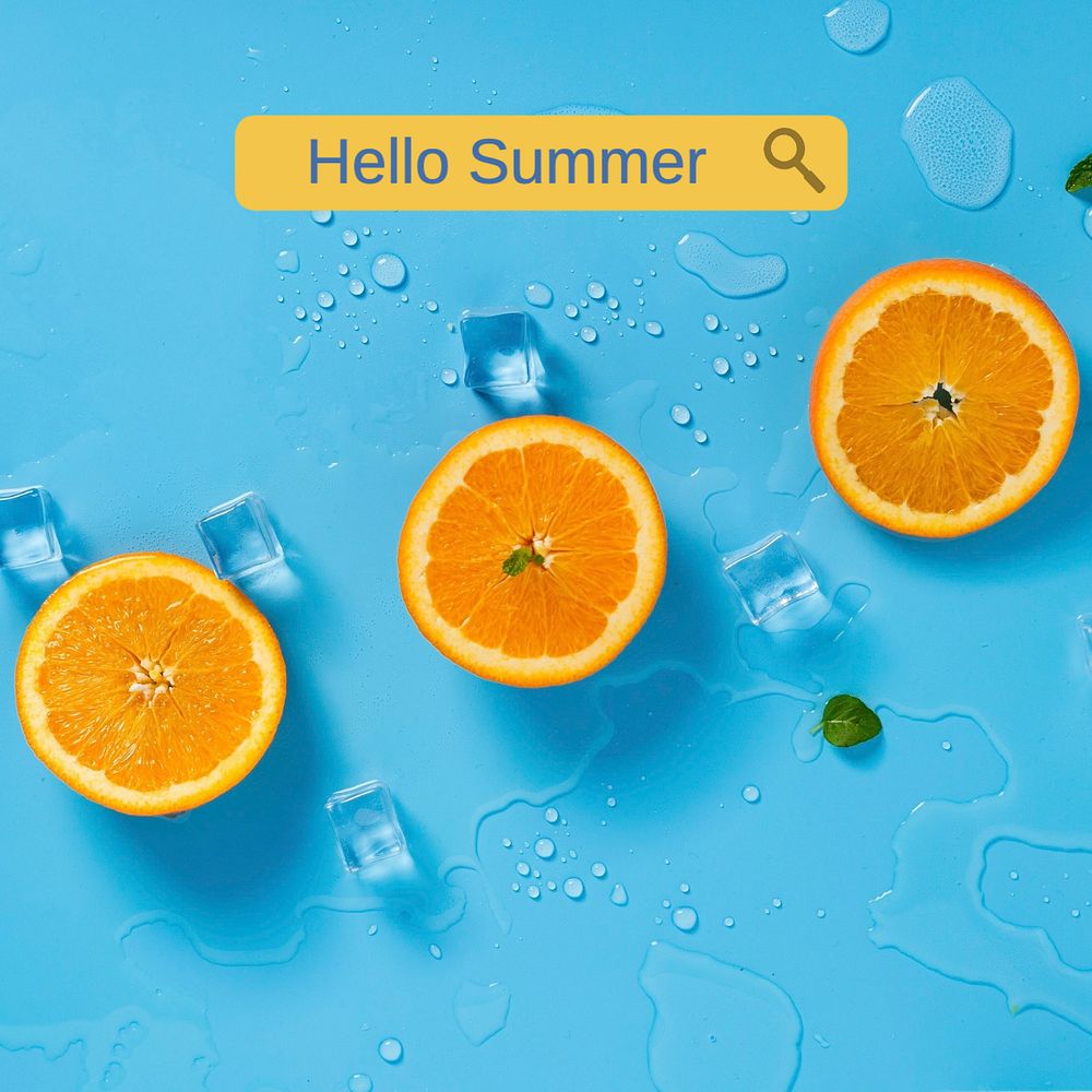 Hello Summer Instagram post template, editable text