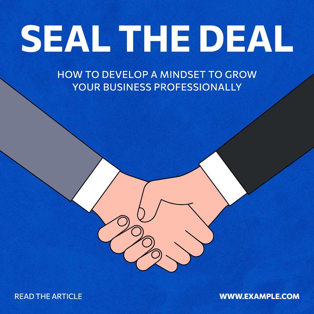 Seal the deal Instagram post template, editable text