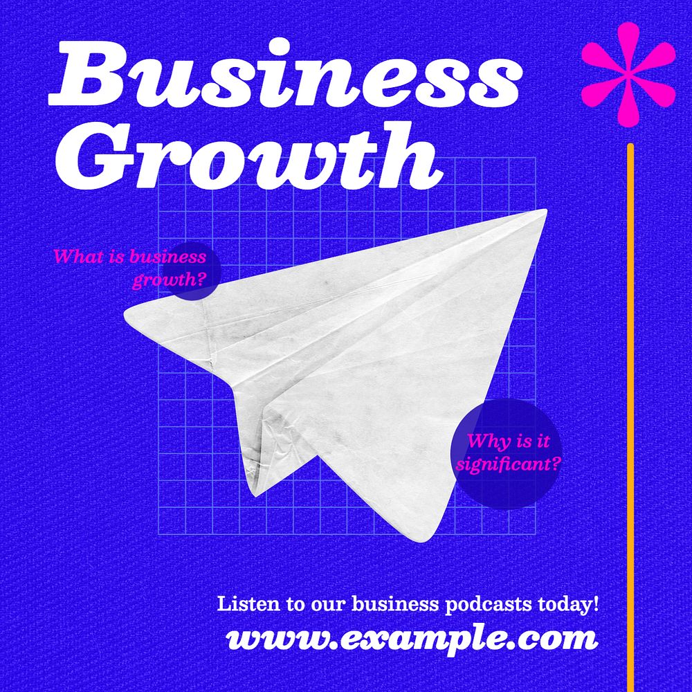 Business growth Instagram post template, editable text