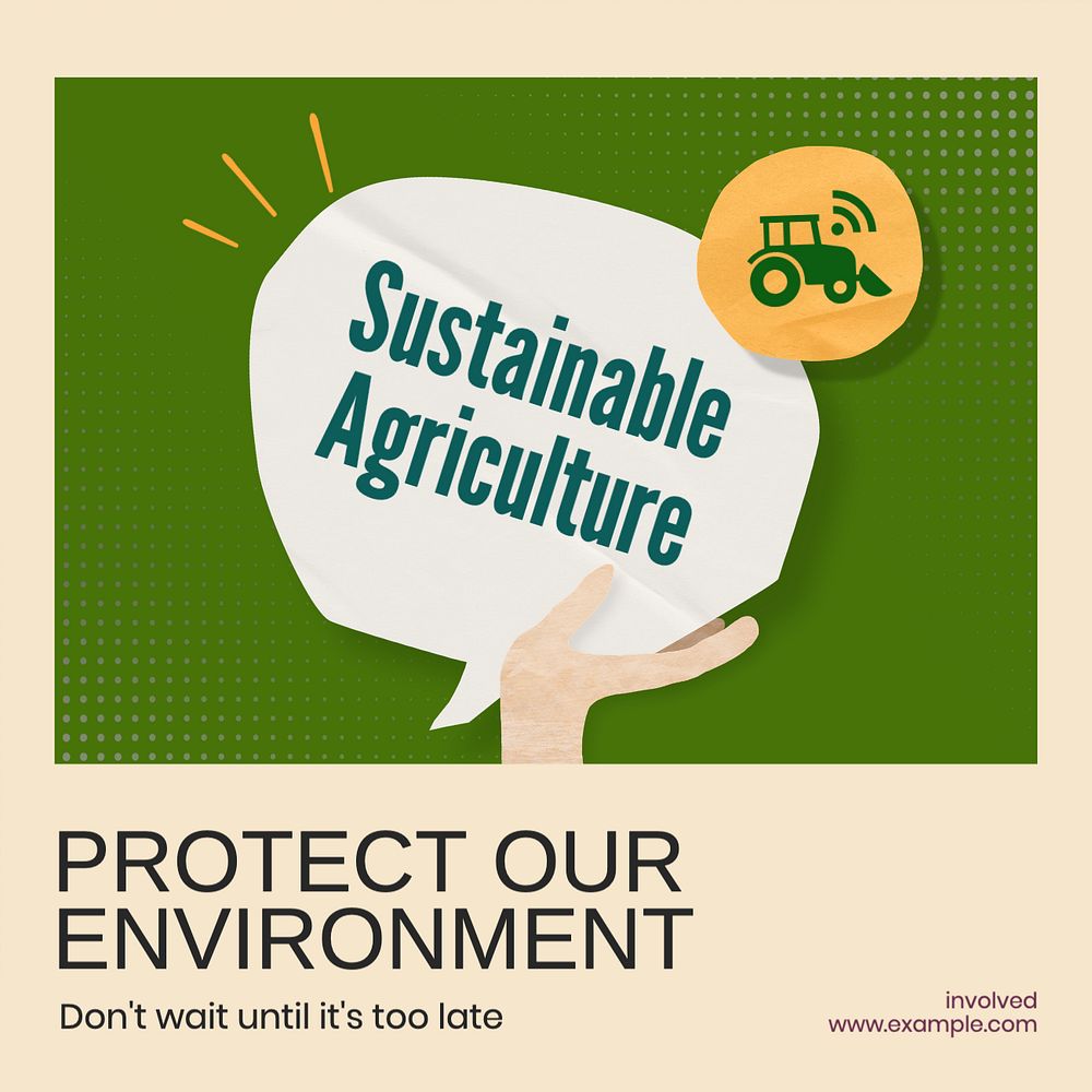 Protect our environment Instagram post template, editable text