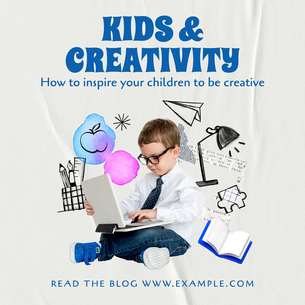 Kids & creativity Instagram post template