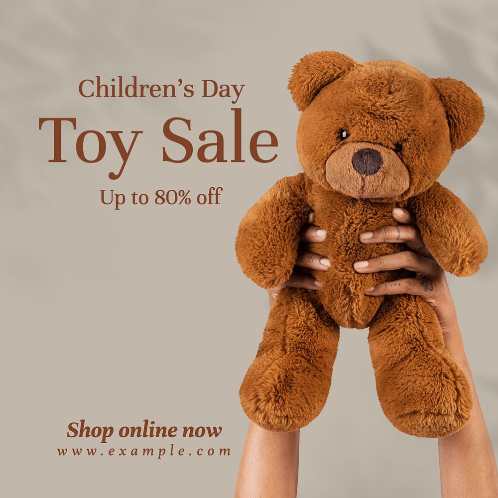 Toy sale Instagram post template, editable text