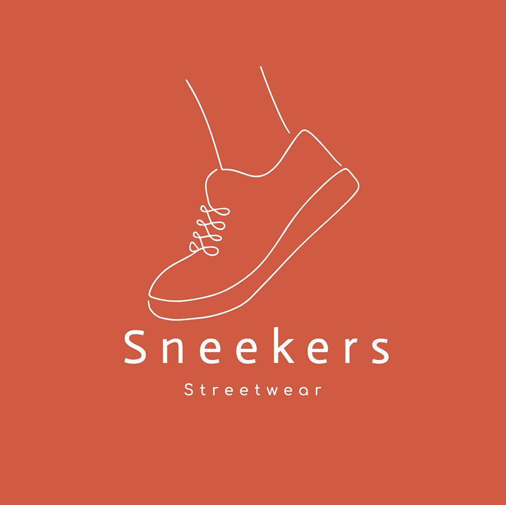 Streetwear shop editable logo, minimal line art design