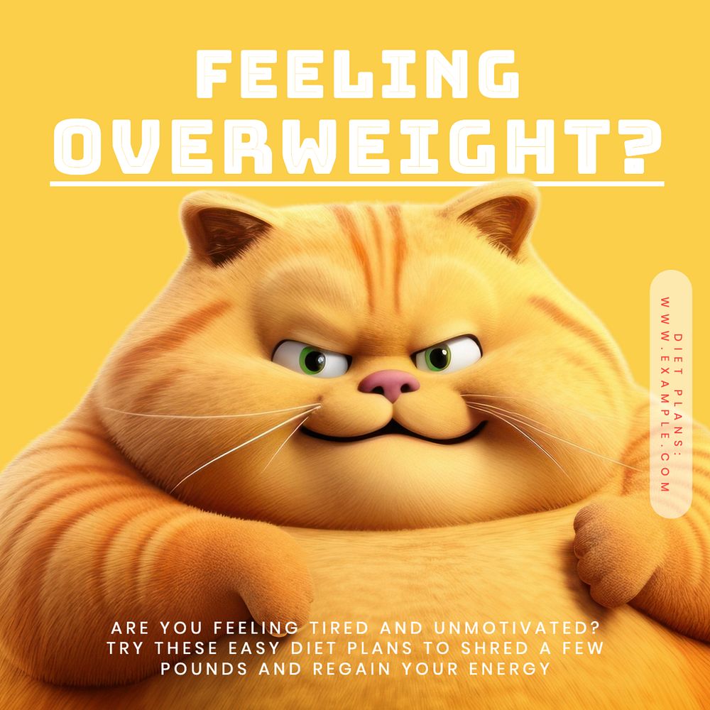 Feeling overweight? Instagram post template, editable text