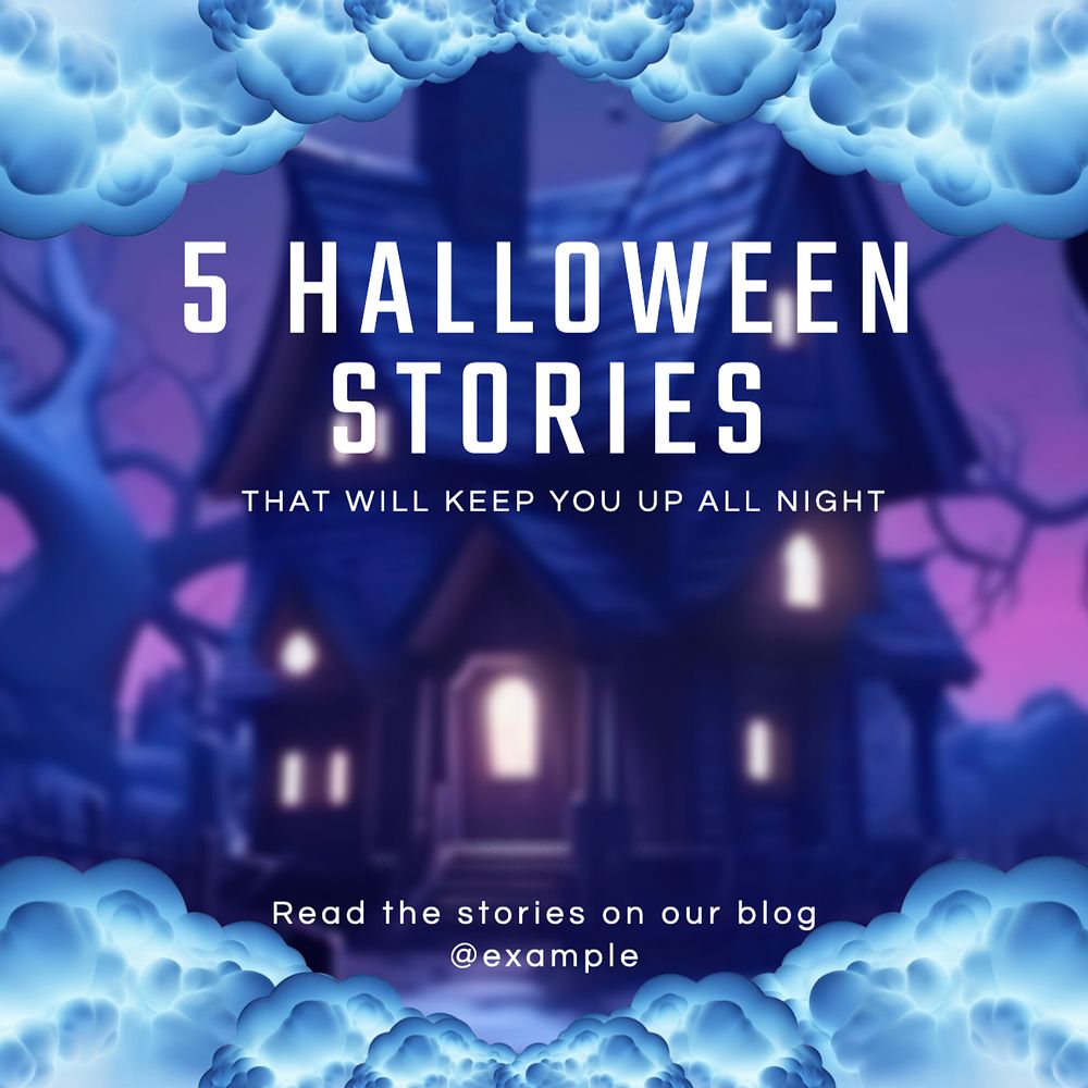 Halloween stories Instagram post template, editable text