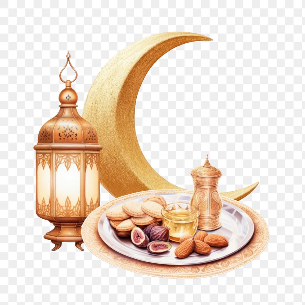 Editable Ramadan iftar food png element, digital art design