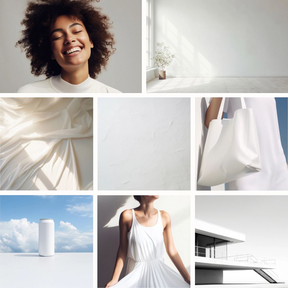 Customizable aesthetic grid photo collage