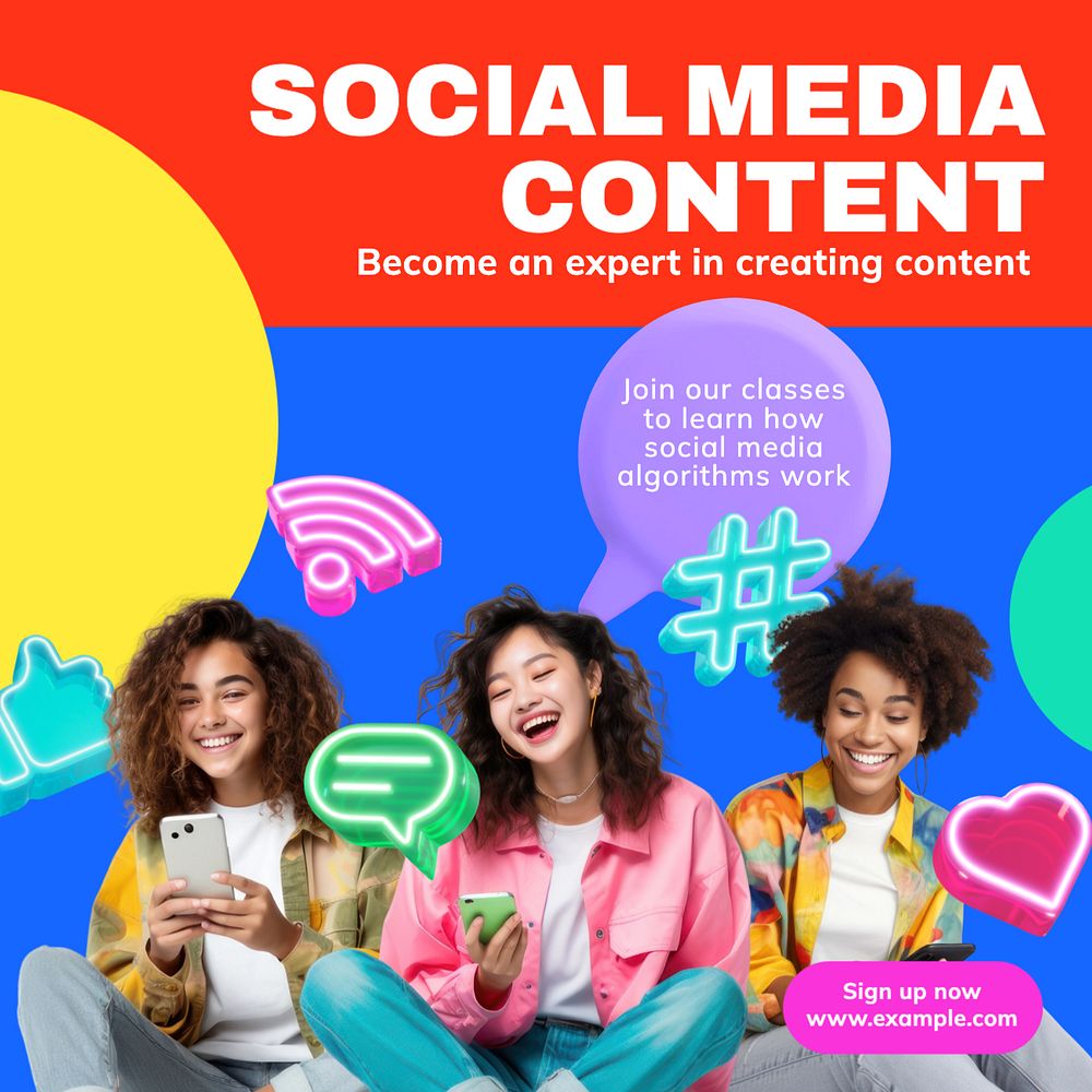 Social media content Instagram post template, editable text