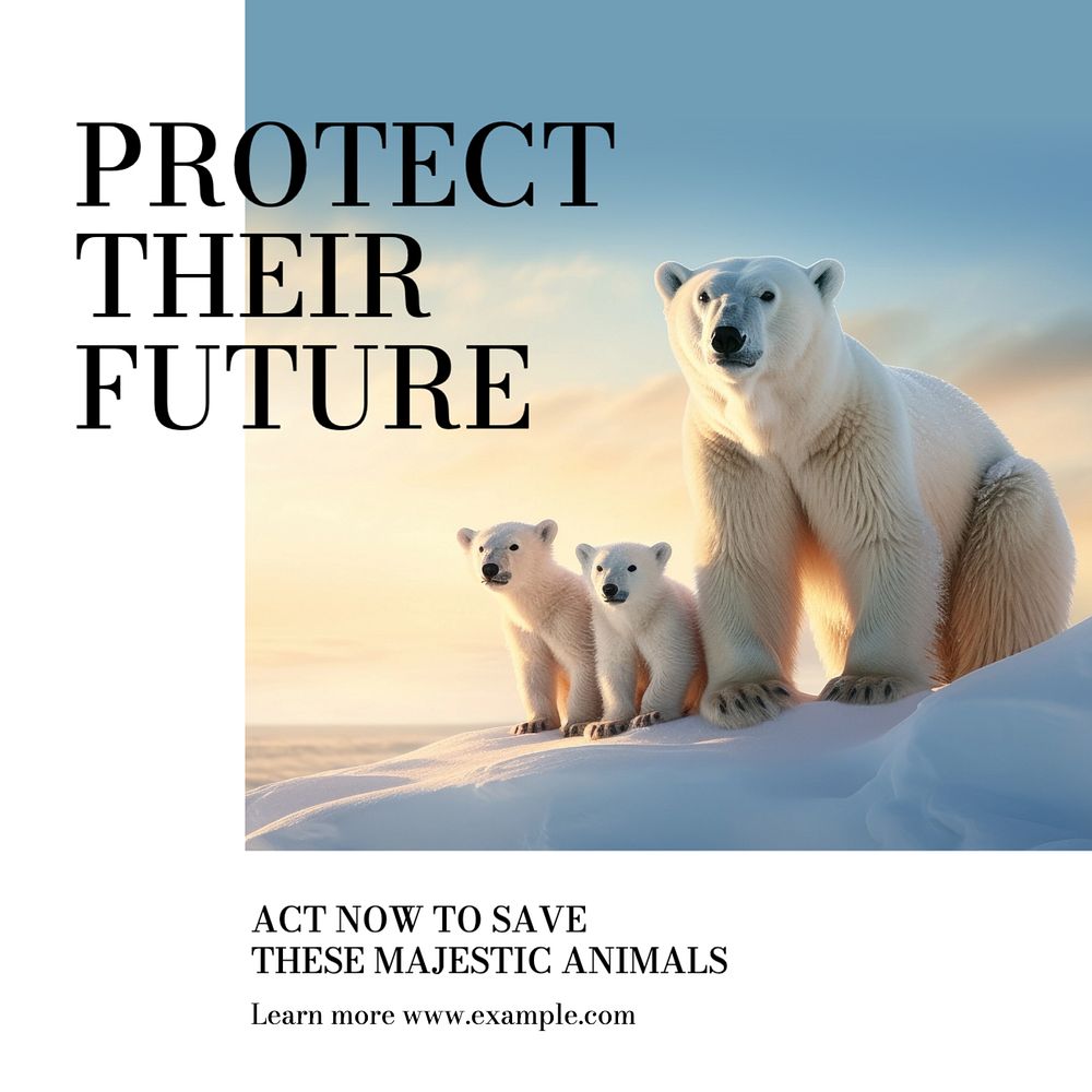 Protect their future Instagram post template, editable text