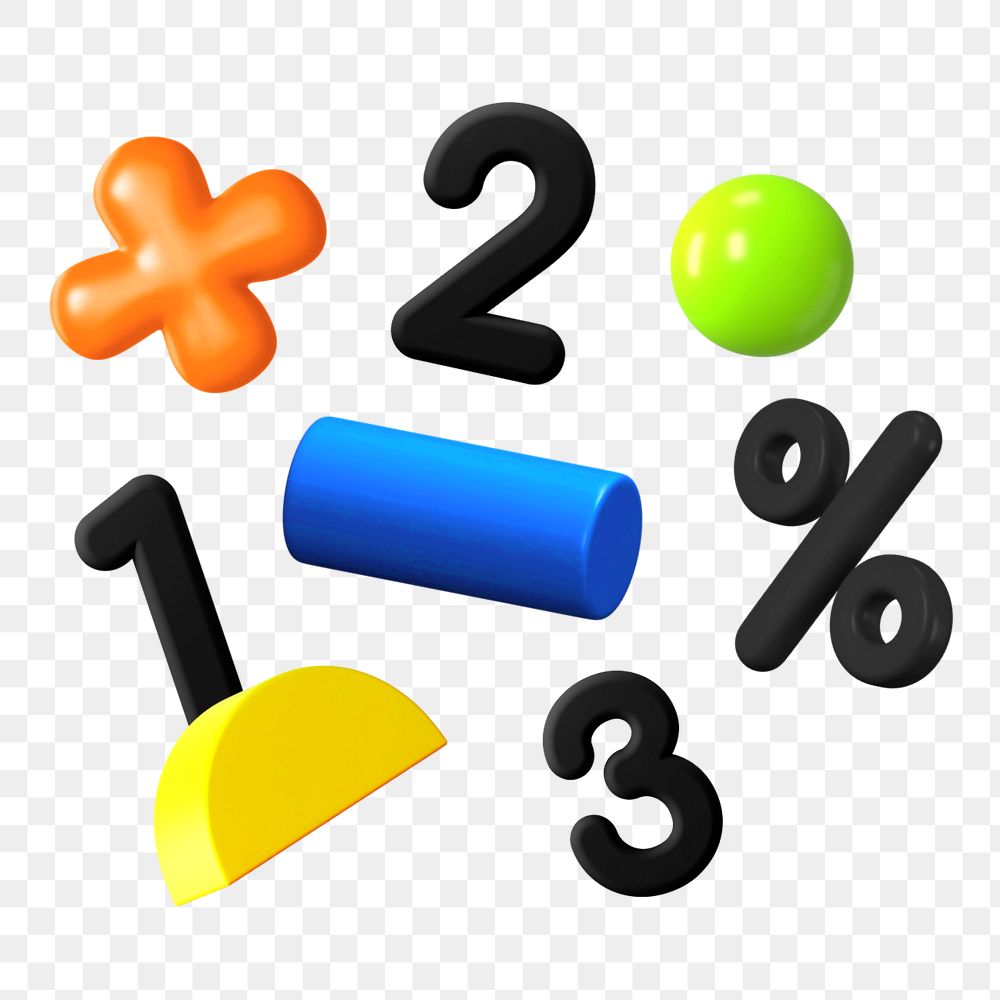 3D mathematics, element editable illustration