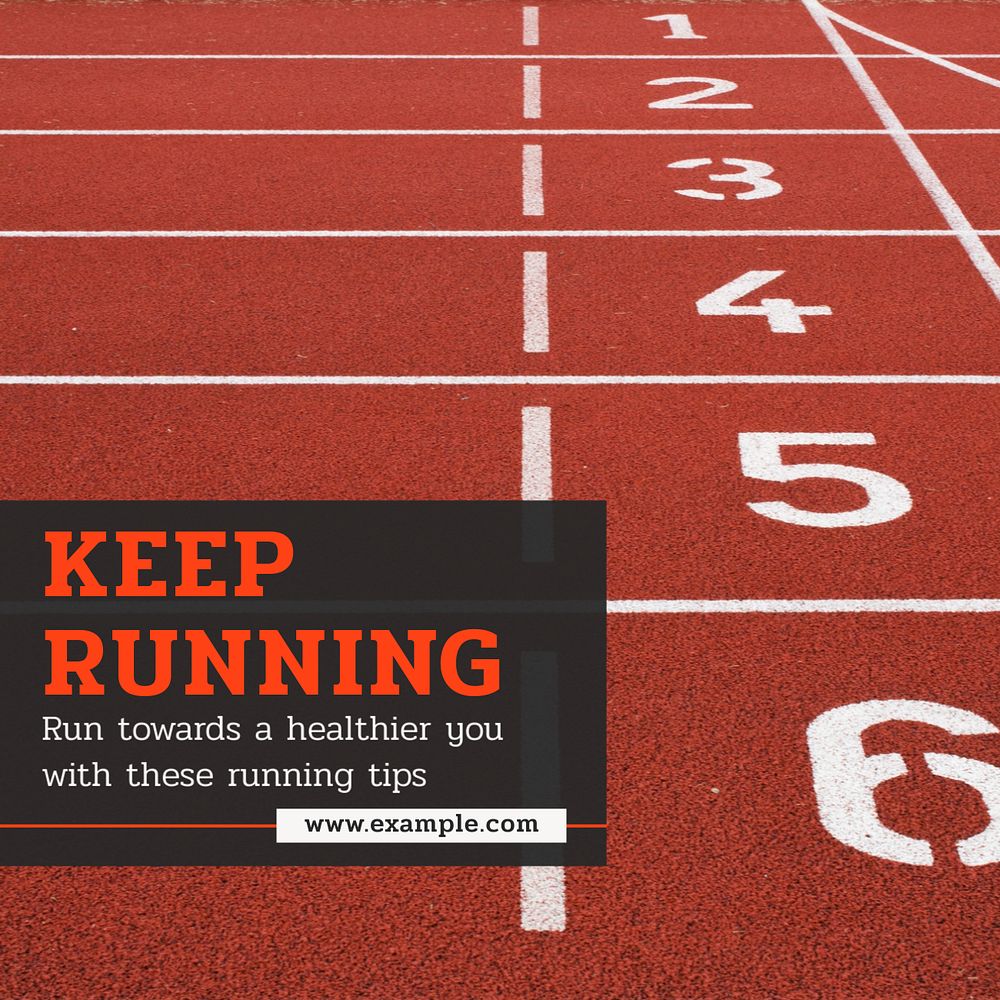 Keep running Instagram post template, editable text