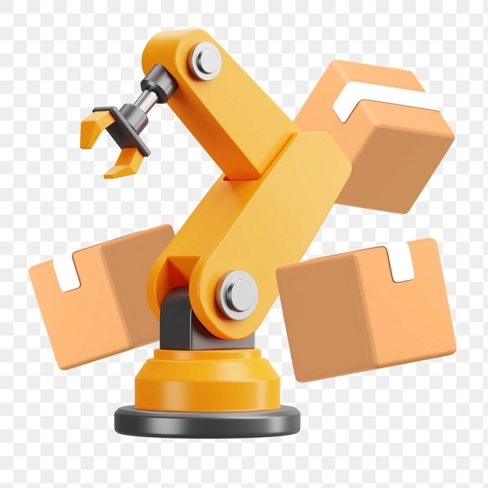 3D warehouse robotic, element editable illustration