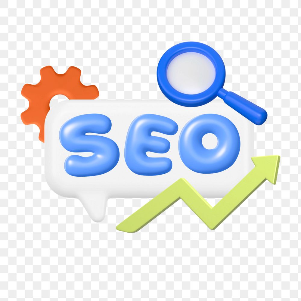 3D seo icon, element editable illustration