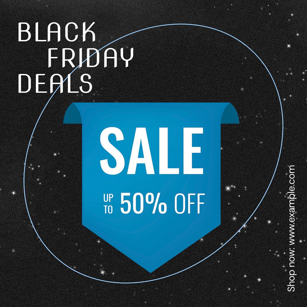 Black Friday deals Instagram post template, editable text