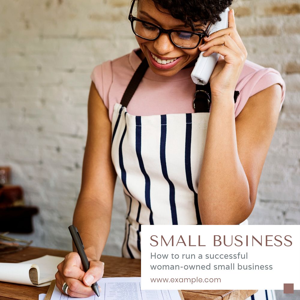 Small business Facebook post template, editable design