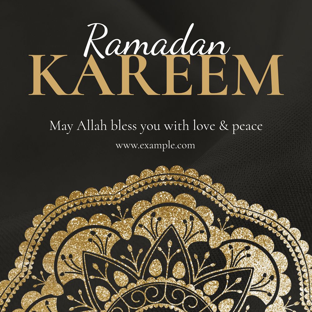 Ramadan Kareem Facebook post template, editable design