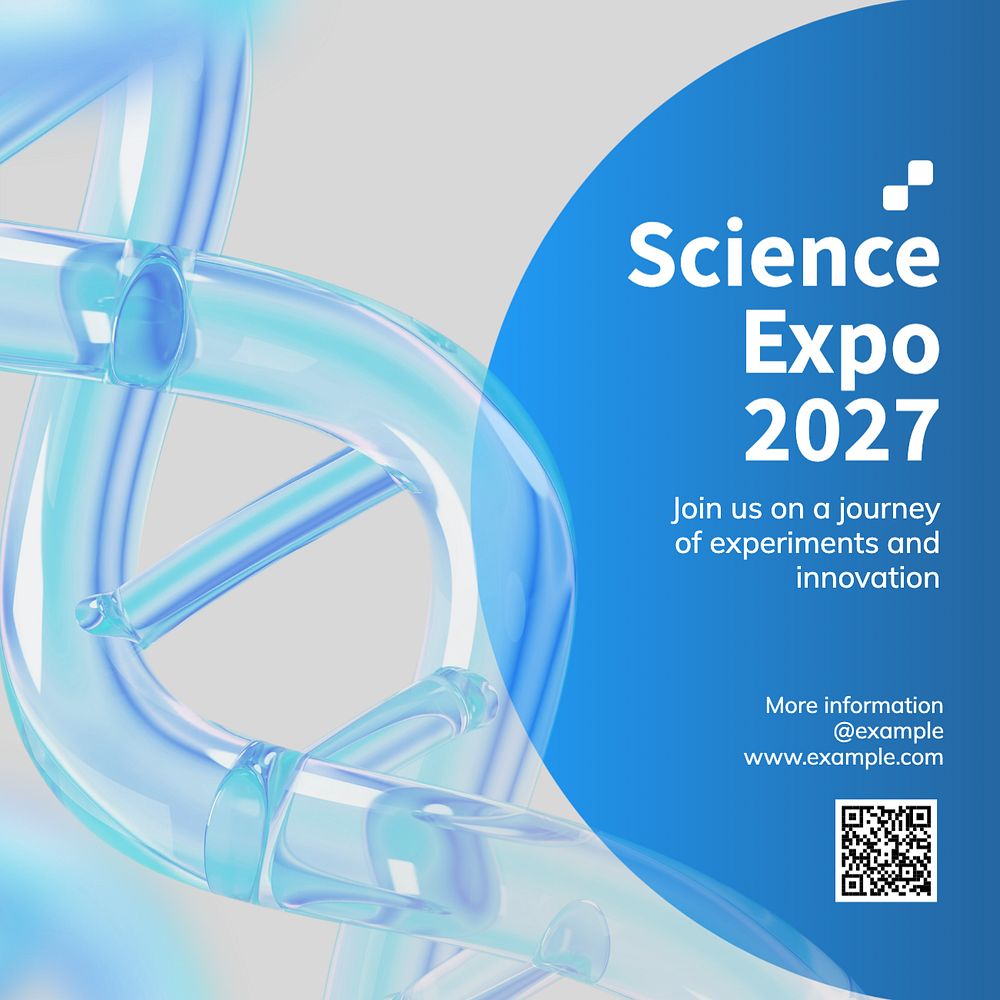 Science expo Instagram post template, editable text