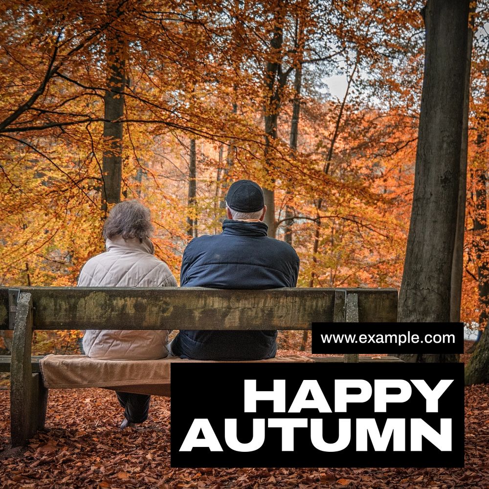 Happy Fall   Instagram post template, editable text